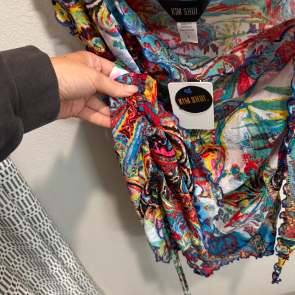 Kim Shui Mesh Paisley wrap dress - Picture 3 of 4